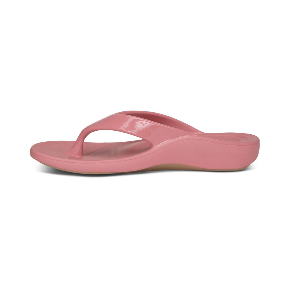 Aetrex Women's Maui Flip Flops - Pink | USA 5U78HSA